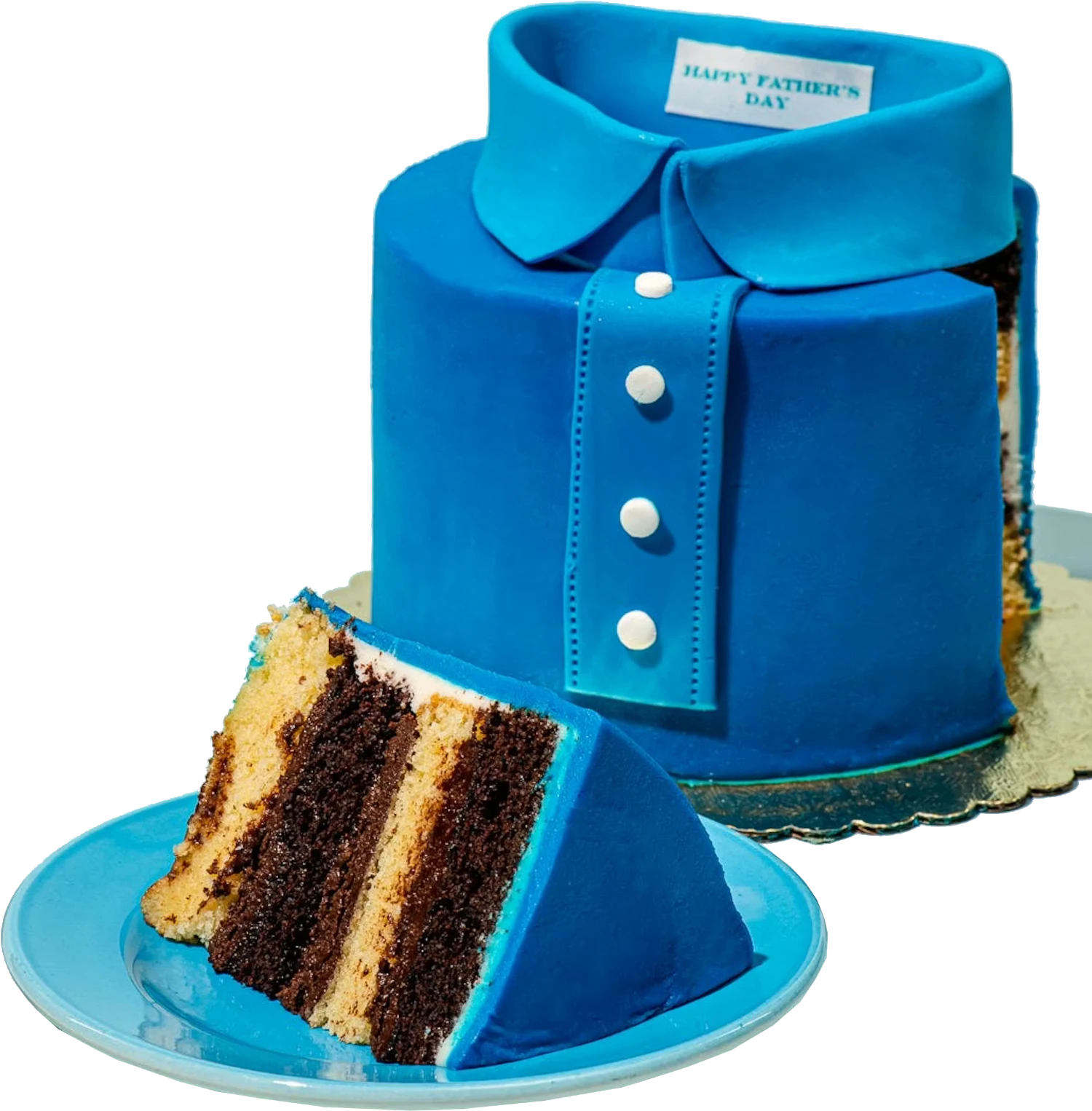 Father's Day Celebration Cake featuring button up shirt design