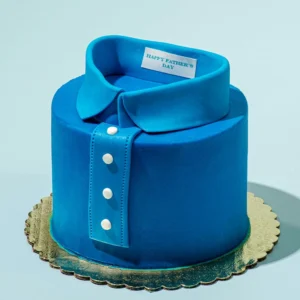 Father's Day Celebration Cake featuring button up shirt design