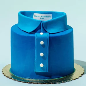 Father's Day Celebration Cake featuring button up shirt design